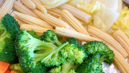 Mixed Vegetables With Ginger Scallion Sauce