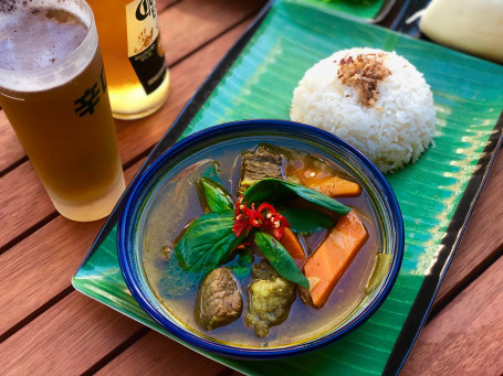 Slow Cooked Beef Curry On Rice