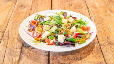 Salad Bowl With Brie Grape And Walnut