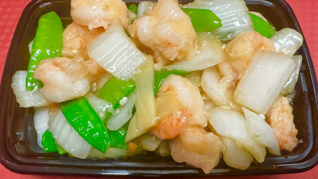 64. Shrimp With Chinese Vegetable Bái Cài Xiā