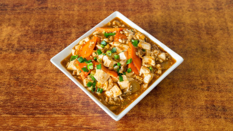 Mapo Tofu With Shredded Pork On Rice