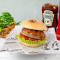 Yì Shì Ròu Jiàng Niú Ròu Bǎo Tào Cān Beef Burger With Italian Bolognese Sauce Combo