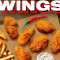 6 Pezzi Di Fiery Wing's Con Patatine Fritte