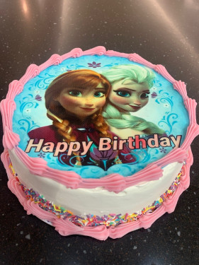 Elsa Anna Photo Cake