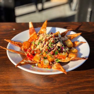 Vegetarian Greek Nachos