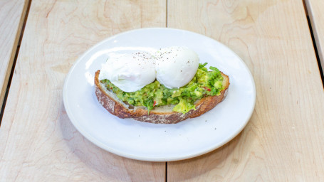 Smashed Avo Poached Eggs (V)