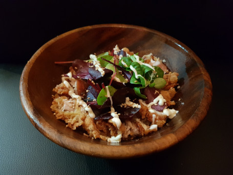 Fried Chicken And Mayonnaise With Rice