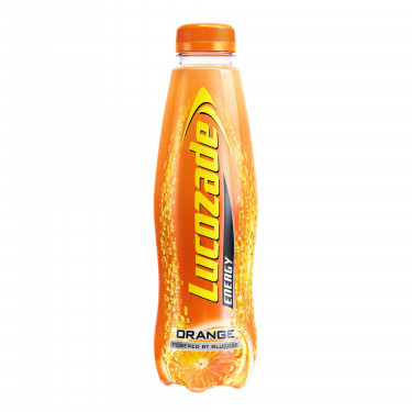 Orange Lucozade Energy