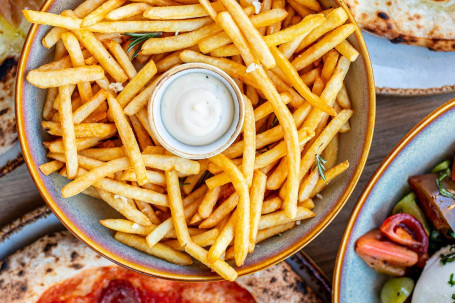 Shoe String Fries With Rosemary And Garlic