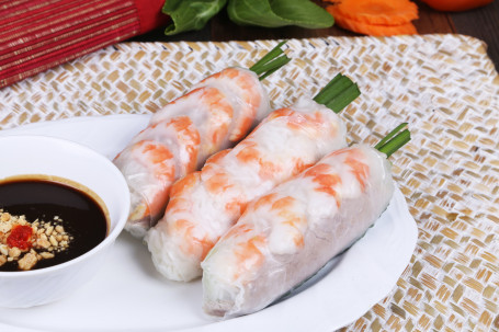 Prawn And Pork Rice Paper Rolls (Three Pieces)