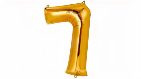 Palloncino Con Numero Oro Da 35'' (7).