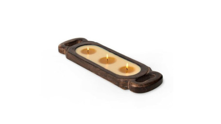 32 Oz Wood Candle Tray, Bourbon Vanilla