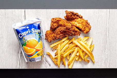 3 Chicken Tenders, Kids Chips And Capri Sun