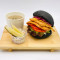 Black Bun Chicken Burger Jī Ròu Zhú Tàn Hàn Bǎo