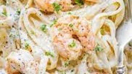 Cream Shrimp With Noodles