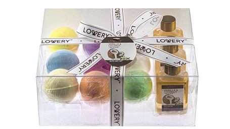 Lovery Bath Bombs And Vanilla Coconut Bath Gift Set (12Pcs)