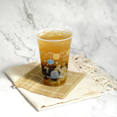 Bǎi Xiāng Guǒ Shuāng Q Lǜ Chá Passion Fruit Green Tea With Tapioca Jelly