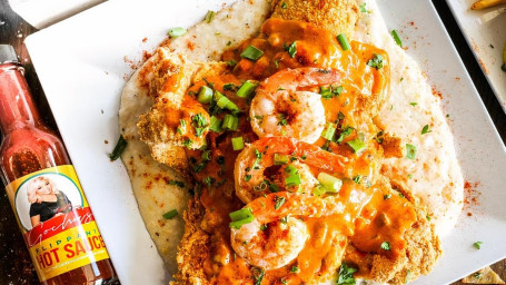 Cajun Creole Gulf Shrimp Fish And Grits