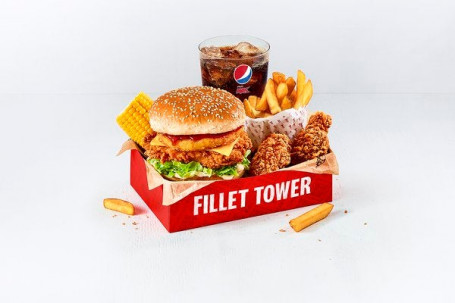 Filetto Tower Box Pasto Con 2 Hot Wings