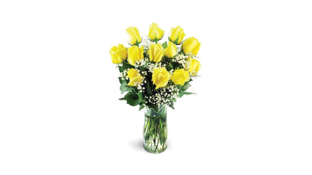 1 Dozen Classic Yellow Roses