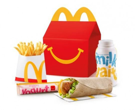 Snack Wrap Di Pollo Alla Griglia Happy Meal Con Patatine Fritte [490-600 Calorie]