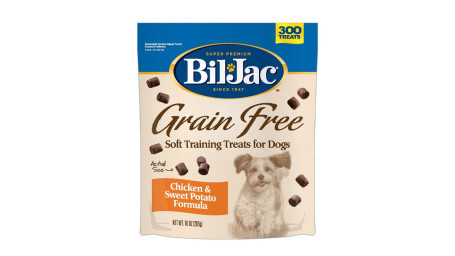 Bil-Jac Chicken And Sweet Potato Grain-Free Training Dog Treats, 10-Oz Bag