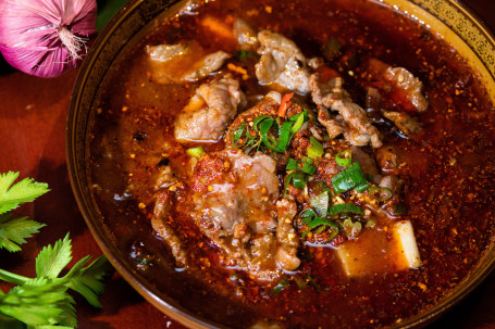 Boiled Tender Slice Beef In Spicy Soya Broth With Vegetables Shuǐ Zhǔ Niú Ròu