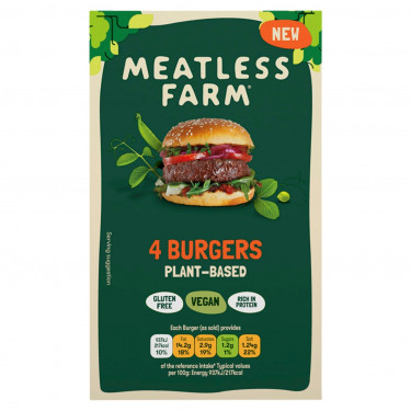 4 Hamburger A Base Vegetale Senza Carne Da 400 G