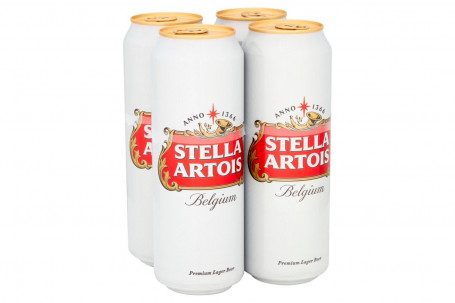 Stella Artois Belgio Premium Lager Birra Lattine 4 X 568Ml