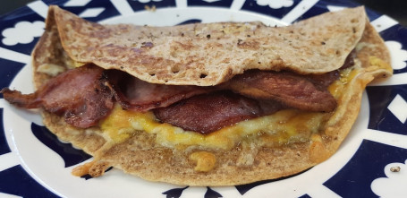 Derbyshire Oatcake With Cheese Bacon