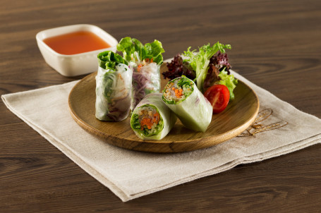 Tián Yuán Sù Cài Mǐ Zhǐ Juǎn Rice Paper Rolls Stuffed W/ Mixed Vegetable