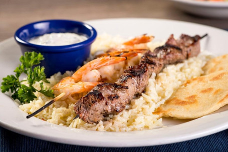 Surf And Turf Souvlaki Platter