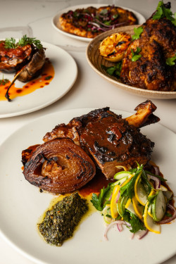 Cowra Lamb Shoulder, Feta, Green Olives, Summer Greens