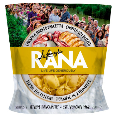 La Famiglia Rana Pollo Pancetta Affumicata Pasta Fresca Tortelloni 250G