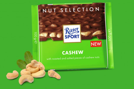 Ritter Sport Milk Chocolate With Salted Cashews 100G