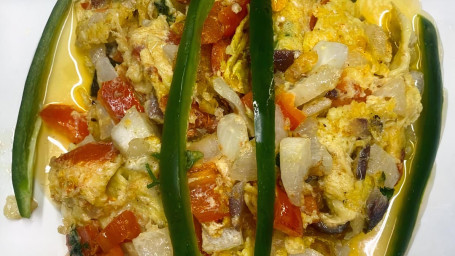 Eggs With Plantains And Salad