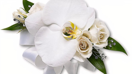 White Wedding Corsage