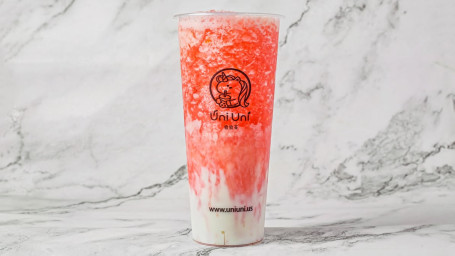 Pinky Lychee Crushed Ice Latte