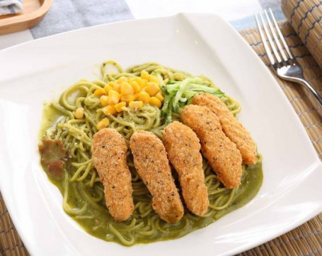 7 Quintessence Lemon Chicken Finger Spaghetti Meal