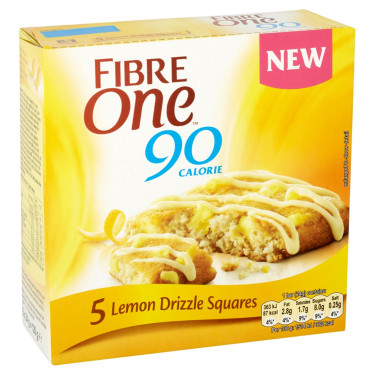 Fiber One 90 Calorie Lemon Drizzle Squares 5X24G