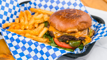 Sunset Burger With Fries