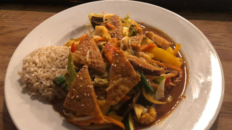 Grilled Tofu Curry Stir