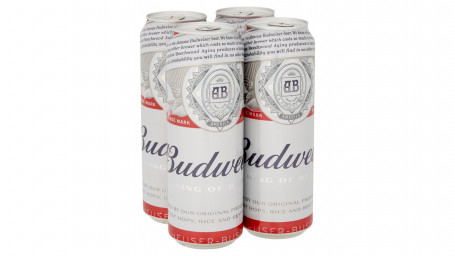 Lattine Di Birra Budweiser Lager 4 X 568 Ml