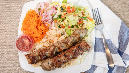 Lula Kebab Plate( Kufta Pork Mixed With Chicken