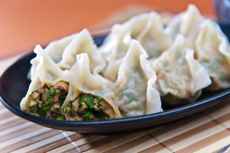 Jiǔ Cài Zhū Ròu Jiǎo Leek Pork Dumplings 10 Zhī Pcs