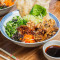 Noodle Salad With Tofu And Mushroom Spring Rolls