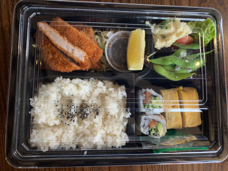 Tonkatsu Bento With Miso Soup