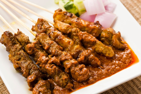 Shā Diē Chuàn Shāo Bàn Dǎ （Jī Zhū） 6Pcs (Singapore Satay Chicken Pork)