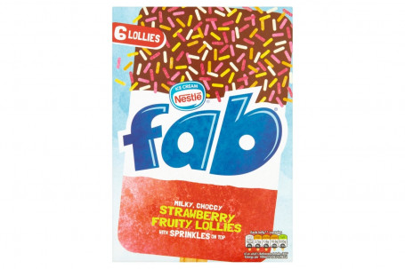 Fab Ghiaccioli Fragola 6X58Ml