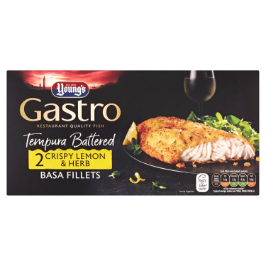 Youngs Gastro Tempura In Pastella 2 Filetti Di Base Di Erbe Al Limone 310G